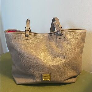 Dooney & Bourke Pebbled Leather Tote in Taupe